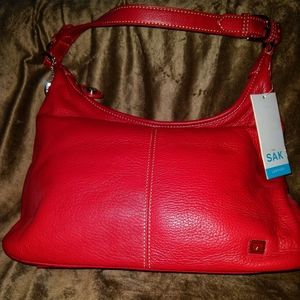 NWT The SAC,  Red Soft Leather Hobo Bag